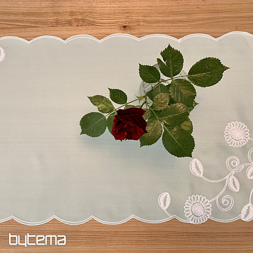 Fular bordado FLORES MENTA