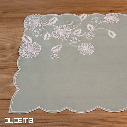 Fular bordado FLORES MENTA