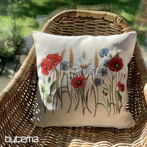 Funda de cojín tapiz FLORES DE CAMPO