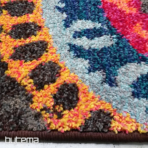 Alfombra pieza MANDALA marrón