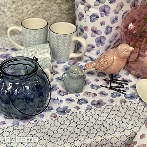 Mantel y pañuelo MONTANA GRID AZUL