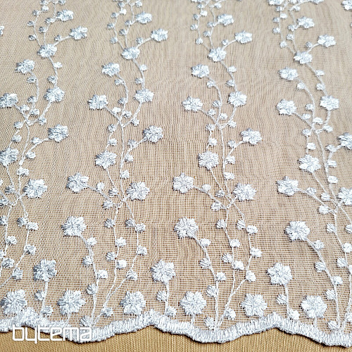 Cortina FLORES DELICADAS blanco