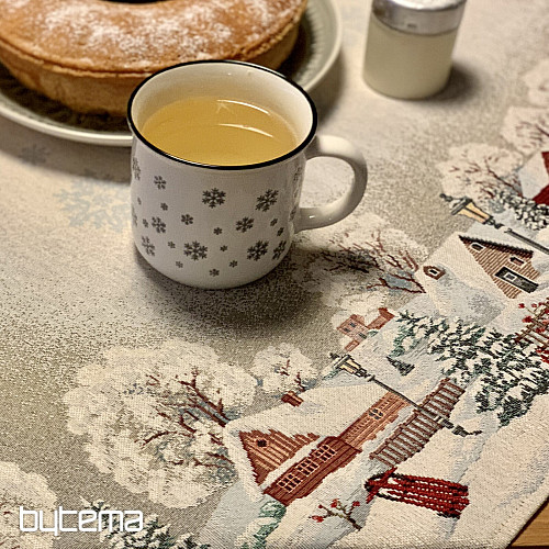Mantel, mantón y mesa de gobelino INVIERNO IDYLKA
