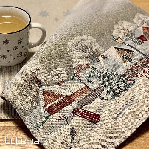 Mantel, mantón y mesa de gobelino INVIERNO IDYLKA
