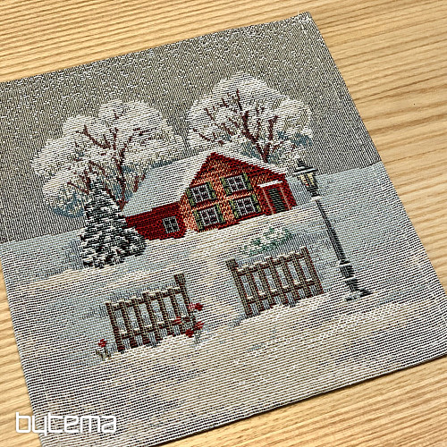 Mantel, mantón y mesa de gobelino INVIERNO IDYLKA
