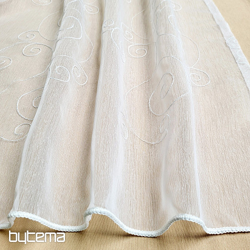 Cortina acabada ORNAMENTOS BORDADOS blanco