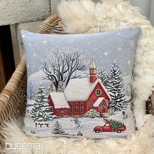 Tapiz navideño que cubre IGLESIA ROJA