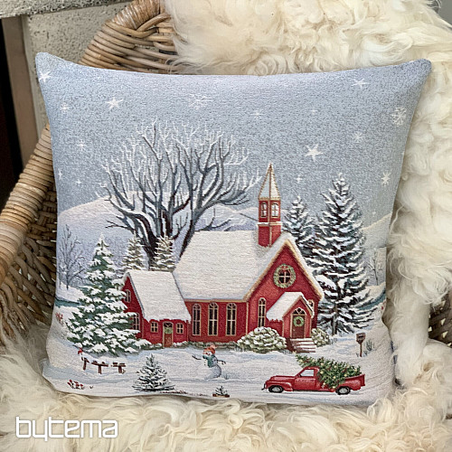 Tapiz navideño que cubre IGLESIA ROJA