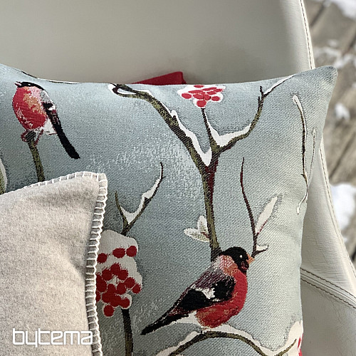 Almohada de lujo HÍL gris-azul