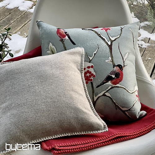 Almohada de lujo HÍL gris-azul