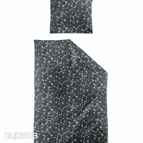 IRISETTE satén de algodón de lujo WAVE 8565-20 RAMAS gris