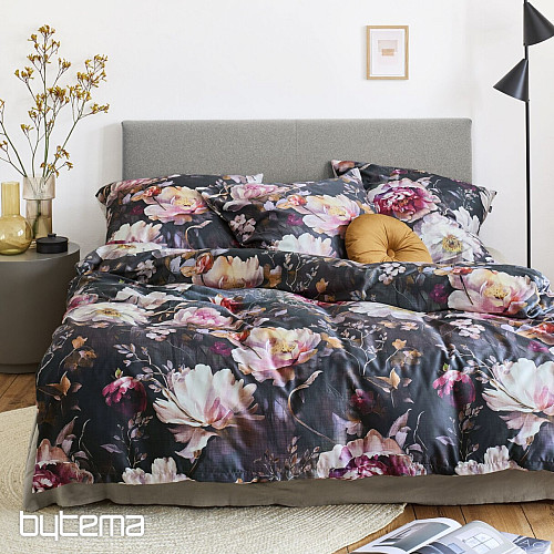 IRISETTE satén de algodón de lujo WAVE 8574-90 PEONIES