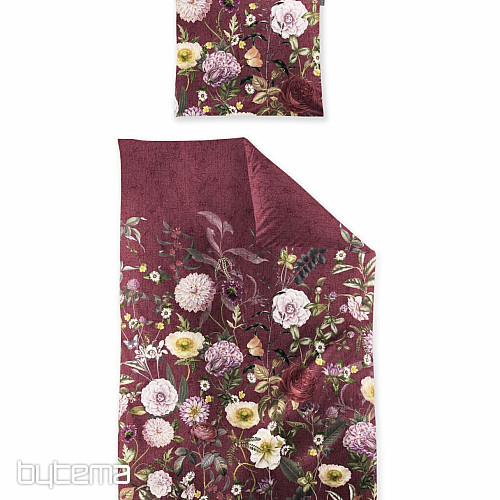 IRISETTE satén de algodón de lujo WAVE 8576-60 ROSE BORDEAUX
