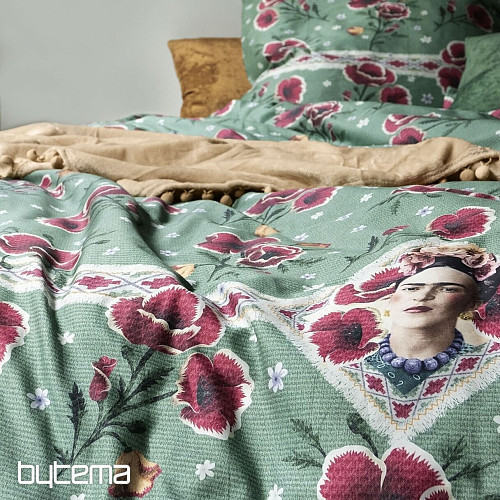 IRISETTE lujoso satén de algodón FRIDA KAHLO - AMAPOLAS