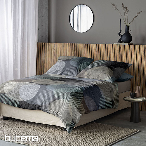 Ropa de cama de franela de lujo IRISETTE ZOBEL 8553-11 RUEDA GRIS