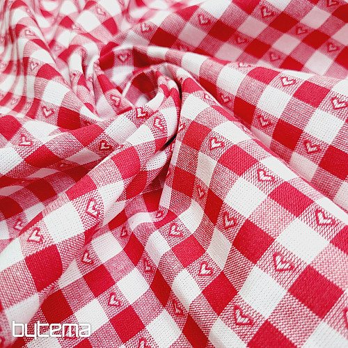 Tela decorativa KANAFAS SOFI CORAZÓN rojo