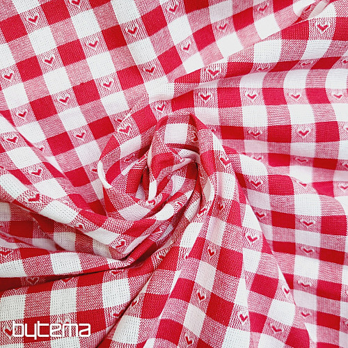 Tela decorativa KANAFAS SOFI CORAZÓN rojo