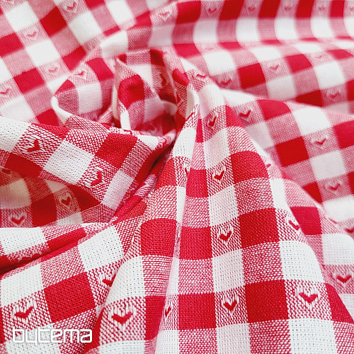 Tela decorativa KANAFAS SOFI CORAZÓN rojo