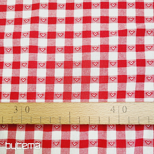 Tela decorativa KANAFAS SOFI CORAZÓN rojo