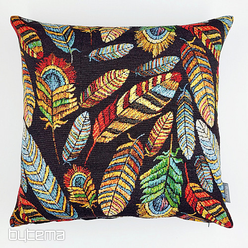 Funda de cojín Gobelino PLUMA NEGRO