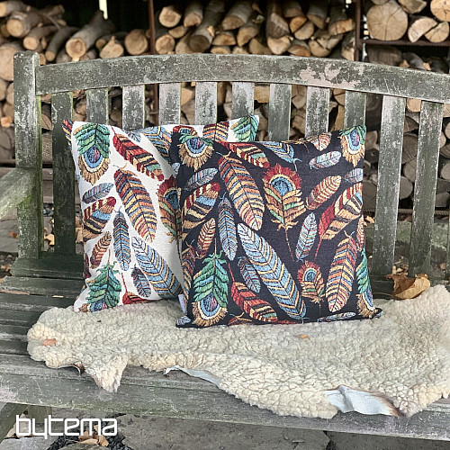 Funda de cojín tapiz PLUMA BEIGE