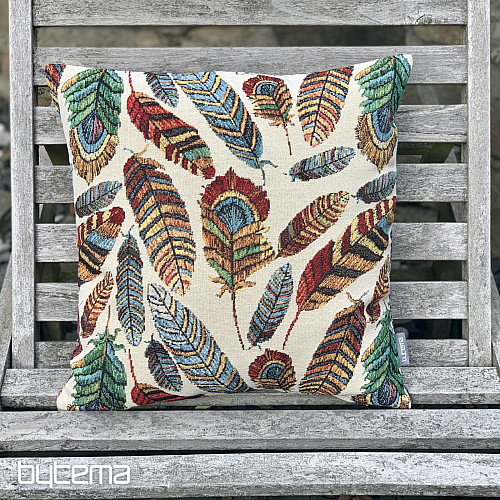 Funda de cojín tapiz PLUMA BEIGE