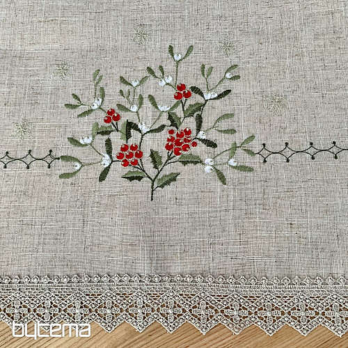 Mantel de encaje de muérdago