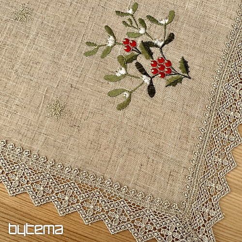 Mantel de encaje de muérdago
