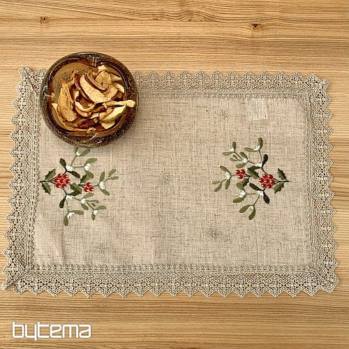 Mantel de encaje de muérdago
