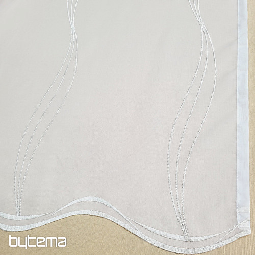 Cortina bordada terminada GERSTER crema