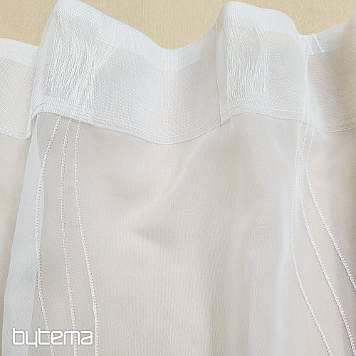 Cortina bordada terminada GERSTER crema