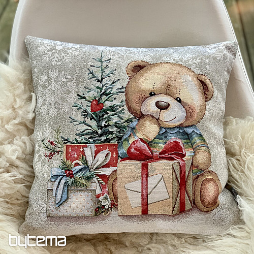 Funda de tapiz navideña OSO DE PELUCHE CON REGALOS