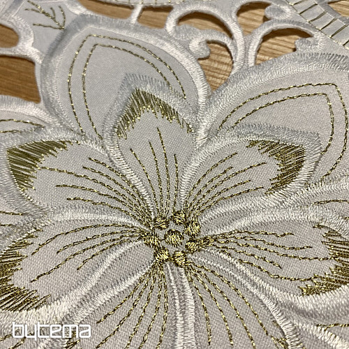 Mantel navideño bordado ESTRELLA ORO
