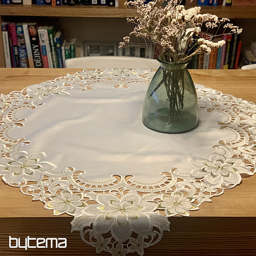 Mantel navideño bordado ESTRELLA ORO
