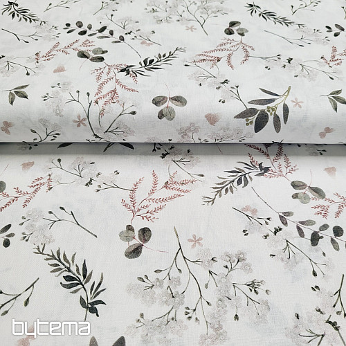 Tela de algodón FINE TWIGS beige