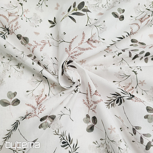 Tela de algodón FINE TWIGS beige