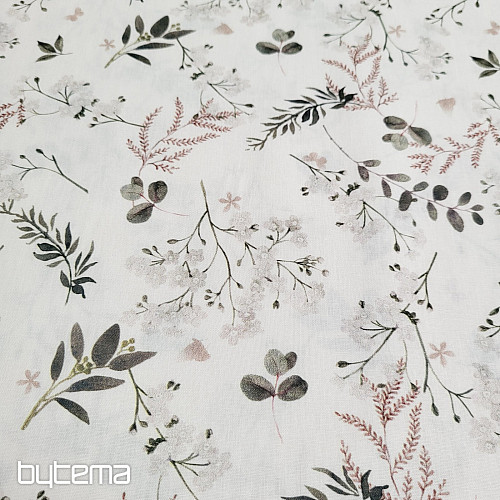 Tela de algodón FINE TWIGS beige