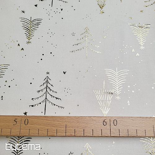 Tela LONA de algodón ARBOLES DE ORO
