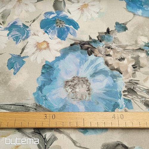 Tela decorativa JARDÍN azul