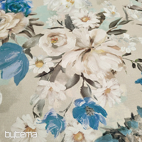Tela decorativa JARDÍN azul