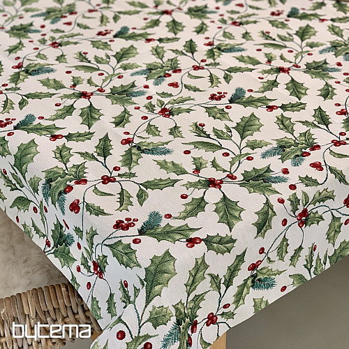 Mantel y bufanda tapiz ACEBO NAVIDEÑO