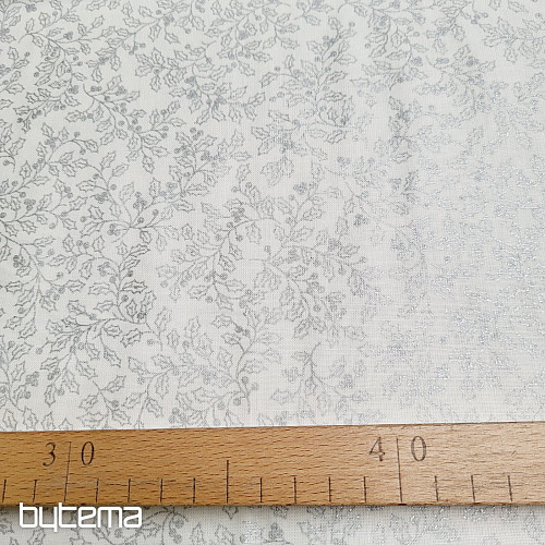 Tela de algodón CESMÍNA plata