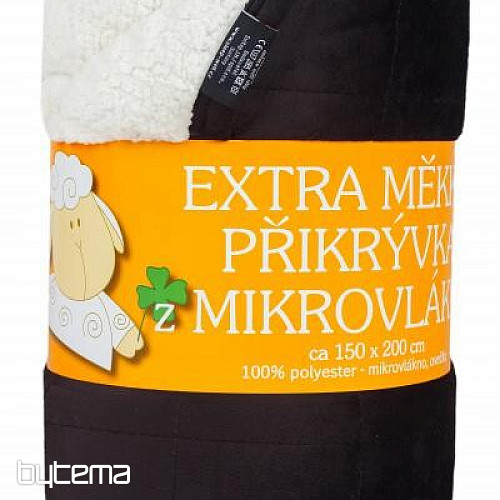 Manta de microfibra EXTRA SUAVE punto oveja ANTRACITA