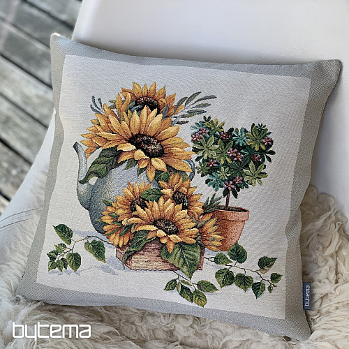 Funda de cojín tapiz GIRASOLES EN MARCO