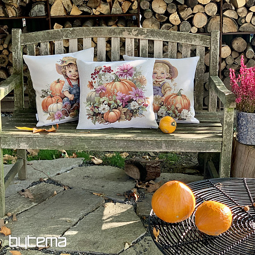 Funda de almohada tapiz NIÑO CON CALABAZA