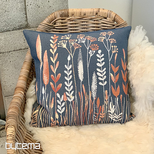 Funda de cojín tapiz PRADO SALVAJE azul