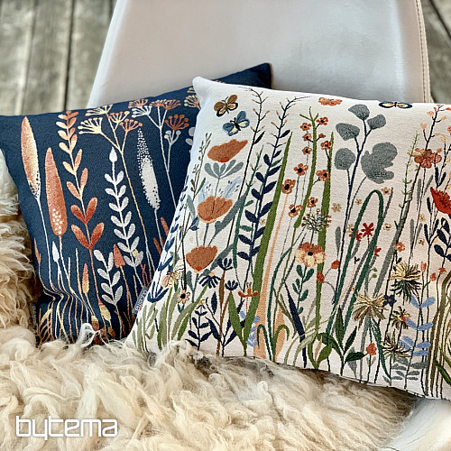 Funda de cojín tapiz PRADO SALVAJE azul