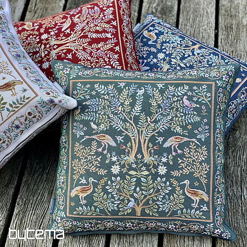 Funda de cojín tapiz WILLIAM MORRIS azul