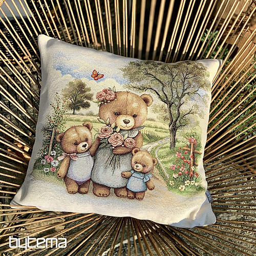 Funda de almohada tapiz FAMILIA DE OSOS