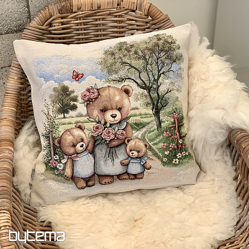 Funda de almohada tapiz FAMILIA DE OSOS